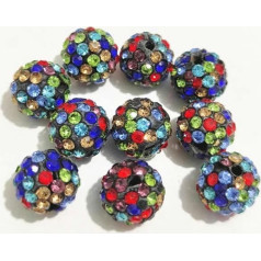 6/8/10/12 мм алмазные бусины для одежды DIY - черная радуга - 12 мм, 100 шт.