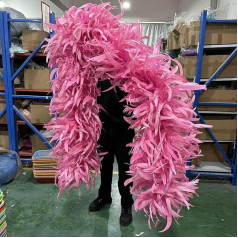 3 Ярдов 25-30cm Красный Петух Перо Боа Белый Куриный Хвост Перо Отделка Шарф Для Косплея Сцена Носить Декор Шарф Ремесло Перья Розовый-1 Ярдов