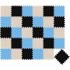 LittleTom 27-Piece Play Mat Baby Puzzle Mat from Zero - 30 x 30 cm Crawling Mat Baby Play Mat Children's Baby Blanket Play Mat Floor Mat Children's Room Activity Baby Mat Floor Protection Mat Baby Toy