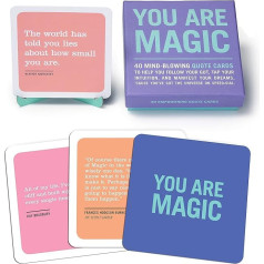 Knock Knock You Are Magic Inner-Truth Deck Affirmation Quote Cards Deck, 40 карт аффирмаций и вдохновляющих подарков, 4.25