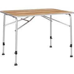 BERGER Livenza Camping Table, Folding Table, Height Adjustable, Aluminium Camping Table, Garden Table, Foldable, Folding Table, Dining Table, Balcony, Folding Table, Garden, Patio (Light, 120 x 70 cm)