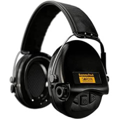 Sordin Supreme Pro-X Ear Protection - Active Hunting Ear Protectors - EN 352 - Foam Cushion, Leather Band & Black Capsule