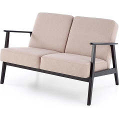 Kreston Meble Мягкий диван KRESTON ASENTO, 2-местный тканевый диван, кушетка, диван для гостиной, дерево, минимализм середины века, светло-коричневый