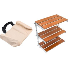 Nuzamas Портативная полка для кемпинга, 3 слоя, стол для кемпинга на открытом воздухе, 3 яруса складной полки, стол для пикника, на открытом возд