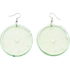 Miniblings лайм диск серьги кулон лайм фрукты лето бармен XL - Ручная работа мода ювелирные изделия я серьги посеребренные, пластиковые