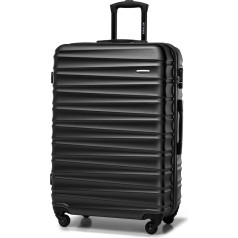 Чемодан Wittchen, ручная кладь, ручная кладь, рулонный чемодан, жесткий корпус, черный