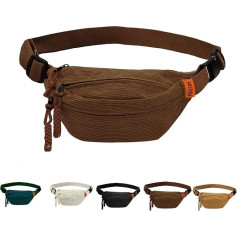 Шнур Bum Bag для мужчин и женщин Мода пояс сумка отделения с молнии грудь карман Регулируемый ремень Bumbag шнур деньги пояс для походов фитнес в