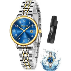 Taxau часы для женщин арабские цифры маленький циферблат легко читать женские часы простой стиль дата нержавеющая сталь водонепроницаемые ч