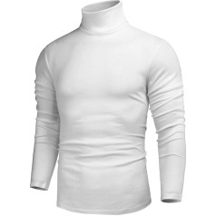 Cegerne Herren Rollkragenpullover Slim Fit Langarmshirts Rollkragen Pullover Turtleneck Sweater Unterzieh Basic Shirt Elastisch Männer