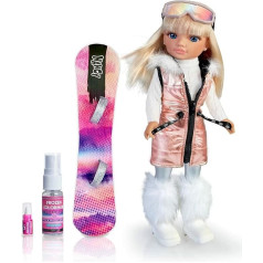 Нэнси - Снежная мода, день в снегу, кукла-лыжница со сноубордом и серебристым гламурным нарядом, с зимними аксессуарами и аксессуарами для з