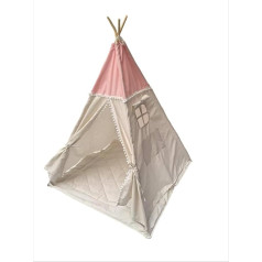 Детская палатка BlueWood Teepee, игровая палатка с мягким одеялом, сказочными огнями, сумкой для переноски, холщовая детская палатка, детский вигв