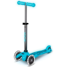Micro® Mini Deluxe Glow LED Scooter с 3 колесами для детей | Светится в темноте | Колеса со светодиодной подсветкой | Весело и безопасно | 2-5 лет