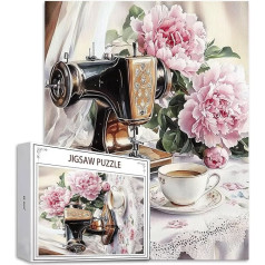 Пазл 100 деталей цветочный пазл взрослые, большие коврики пазлы, деревянные пазлы для взрослых и детей от 12 лет Деревянный пазл швейная маши