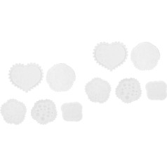 minkissy 2 комплекта клей формы для резьбы ногтей ручной дырокол ручной работы D Nail Art Molds Nails Art Carving Mould 3D Nail Flower Shape Manicure Supply Manicure Mould Silica Gel 5 Pieces x 2