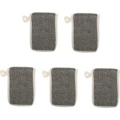 Пакет из 5 мешков для мыла из черного льна Контейнер для мыла Мешок сетка губка отшелушивающий мыло мешок пополнить льняные отшелушивающие