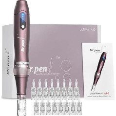 Дермапен Dr Pen A10 Microneedling Pen с полным набором картриджей, 16 шт. картриджей Dr Pen A10, используется для борьбы со старением, подтяжки кожи, отбелива