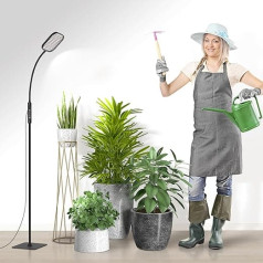 Mojimdo 264 LED лампа для растений с регулируемой по высоте стойкой, 10 Вт полный спектр света для растений с таймером, 5 уровней яркости, 3 уровня вы