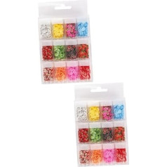 minkissy 24 коробки Nail Art Аксессуары для ногтей Фруктовые брелоки для ногтей Фруктовые диски для ногтей DIY Аксессуары для ногтей Фруктовые кусоч