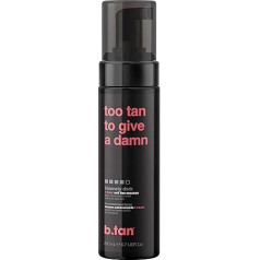 b.tan Ultra Dark Self Tanning Mousse | Too Tan - Быстросохнущий 1-Hour Express Sunless Self Tanning Mousse, золотисто-бронзовый оттенок, без искусственного запаха, 200 мл
