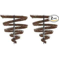 NYX Professional Makeup Eyebrow Pencil, Micro Brow Pencil, двусторонний с выдвижным карандашом для бровей и щеточкой, веганская формула, брюнетка (упаковка из 2)