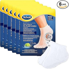 Scholl EC Интенсивная питательная маска для ног с лаймом и мочевиной - увлажняющий уход - 6 х 1 пара одноразовых носков
