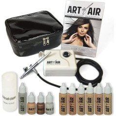 Art of Air Professional Airbrush Cosmetic Makeup System / Fair to Medium Shades 6 Piece Foundation Set with Blush, Bronzer, Shimmer and Foundation