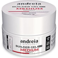 Andreia Professional Nail Gel Builder со средней вязкостью - лучше всего подходит в качестве базы и верхнего покрытия для гелевого наращивания LED и UV Nail Art Set -