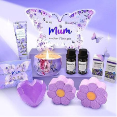 Подарки маме на День матери, подарок маме на день рождения, корзина для ванны со свечами, подарочные наборы для мамы, уход за собой, релаксац