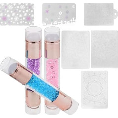 3Stücke Silikon Nagelstempel Farbiges Nagelzubehör Für Nageldesigns Doppelseitiger Stempel Für Präzise Maniküre Und Nail Art Stencils