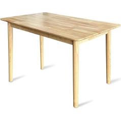 QLLY Прямоугольный обеденный стол из массива дерева Дуб Легкая сборка 160 см