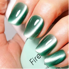 Зеленый кошачий глаз гель лак для ногтей - 16 мл изумрудно-зеленый цвет голографический блеск гель лак для ногтей с магнитной палочкой для д