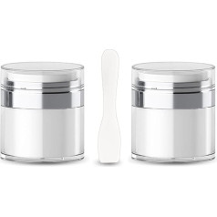 Пустые безвоздушные косметические контейнеры с косметической лопаточкой, многоразовые контейнеры для кремов, гелей и лосьонов, дорожные 