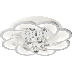 LED Kristall Deckenleuchte Blume Form Kristall LED-Deckenleuchte Romantischer Acryl-Kristall-Deckenleuchter Close to Ceiling Lights mit Kristallkugel for Wohnzimmer, Esszimmer, Schlafzimmer(Three-Colo