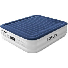 KPUY Надувная кровать для 2 человек, надувной матрас со встроенным насосом, надувной матрас самонадувающийся/сдувающийся за 3 минуты, надувна