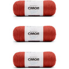Пряжа Caron Simply Soft Persimmon - 3 упаковки по 6 унций - акрил - 4 Medium (Worsted) - 300 метров - Вязание, вязание крючком и рукоделие