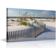 Песок Дюны Холст Искусство Морской Забор Морской Пейзаж Принты для Гостиной Спальни Пляж Живопись Обрамление Стены Искусство Прибрежный 