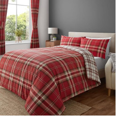 Catherine Lansfield Kelso Easy Care Double Duvet Set Red