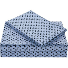 Juicy Couture Microfiber Sheet Set | Full Size Flat Sheet | Full Sheet | 4 Piece Set Includes Fitted Sheet, Flat Sheet and 2 Pillowcases | Deep Pockets, Wrinkle Resistant and Lint Free
