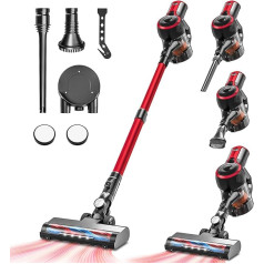 VEGREM Аккумуляторный пылесос 25 кпа, беспроводной пылесос 160 Вт с 2 режимами всасывания, светодиодные лампы, беспроводной пылесос с индикаторо