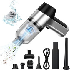 Беспроводной ручной пылесос, 12000PA USB перезаряжаемый портативный легкий мини-пылесос, 3-в-1 автомобильный пылесос с 2 моющимися HEPA-фильтрами, 