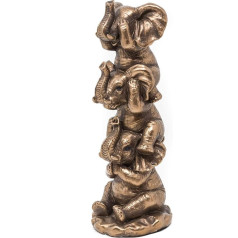 Thorne Antiques & Collectables Three Wise Elephants - See No Evil, Hear Nothing, Say Nothing Evil - Cute Elephant Calf Ornament (Bronze)