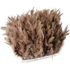 Пушистые натуральные перья 1/5/10M мягкие перья бахрома для ремесел карнавал костюм одежда украшения глубокий кофе коричневый 10M