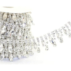 Сверкающий страз цепь 1 ярд длинный сверкающий кристалл кисточкой отделка свадебное платье обувь пояс аксессуары