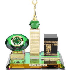Pssopp мусульманский ремесло модель мусульманский Кааба колокольня модель исламский настольные часы исламской архитектуры ремесла сувенир