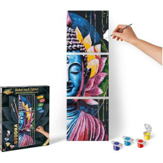 Schipper 609470916 Живопись по номерам Картины Будды для взрослых, включая кисти и акриловые краски 40 x 120 см