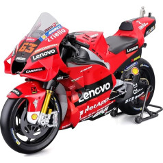 Maisto - Moto GP Racing - Ducati Lenovo 2022#63 Bagnaia - Реплика автомобиля в масштабе 1:6 - Игрушка для детей от 8 лет, красный/красный