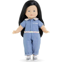 Corolle Perrine Мягкое тело и одевание Кукла с длинными черными волосами, спящие глаза, аромат ванили, 36 см, от 4 лет