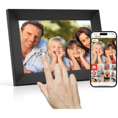 Цифровая фоторамка Frameo 8 дюймов WiFi, сенсорный экран 1280 x 800IPS, обмен фотографиями или видео через приложения Frameo, автоматический поворот, Ден