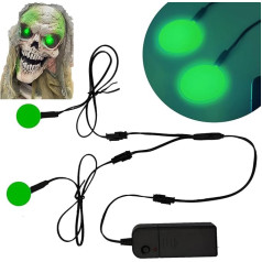 Ygmylandbb Электролюминесцентные панели, EL панели свет, круглые неоновые глаза, декоративное EL освещение, светящиеся глаза для косплея, шлема, DI