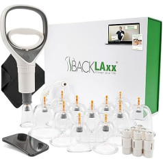 BACKLAXX ® Очки для купирования с вакуумным насосом - высококачественное купирование с ударопрочным пластиком Набор для купирования с лечебны